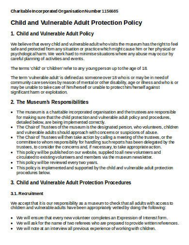 child protection policy for nonprofits.